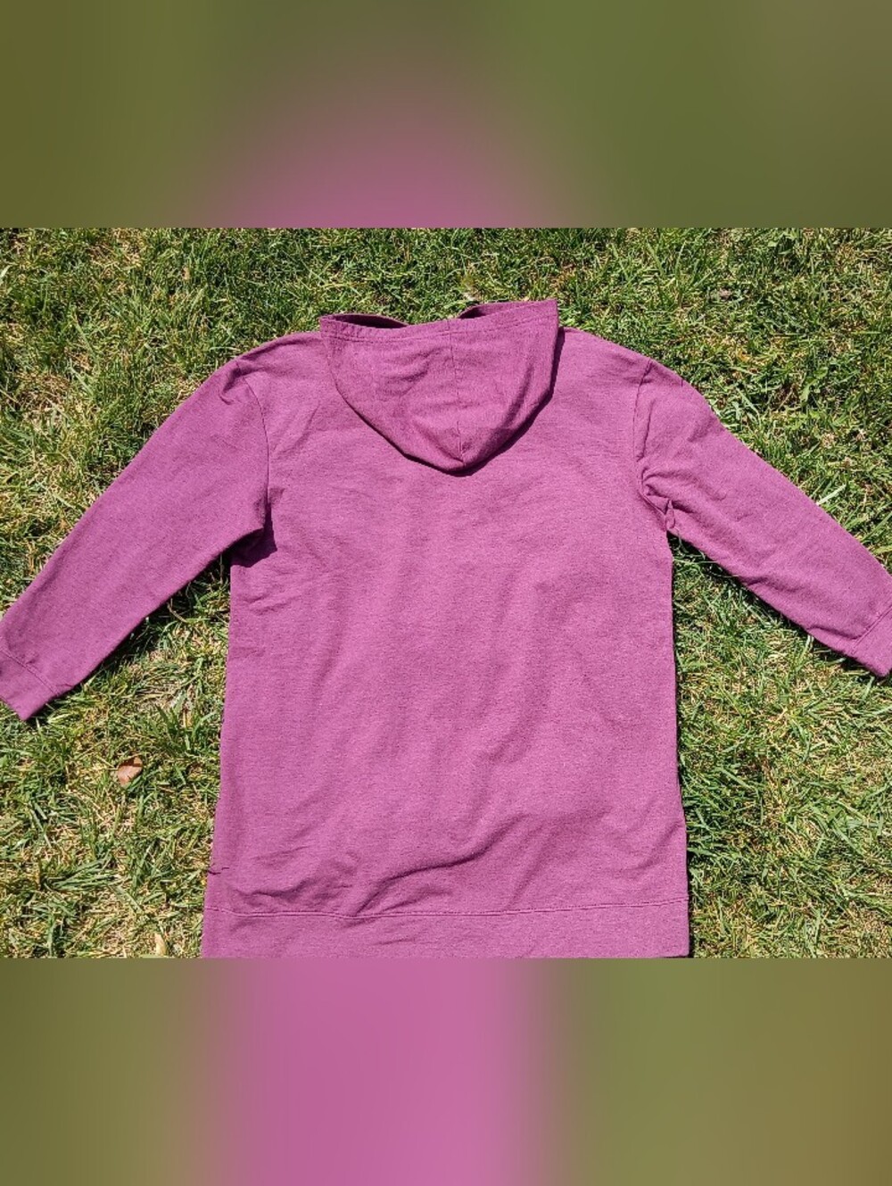 Cozy Plum Tunic Hoodie XL Soft Fleece Lined Lounge Athleisure Travel Sweatshirt - Picture 3 of 10